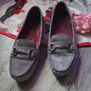 Cynthia Rowley Charcoal Suede Loafers